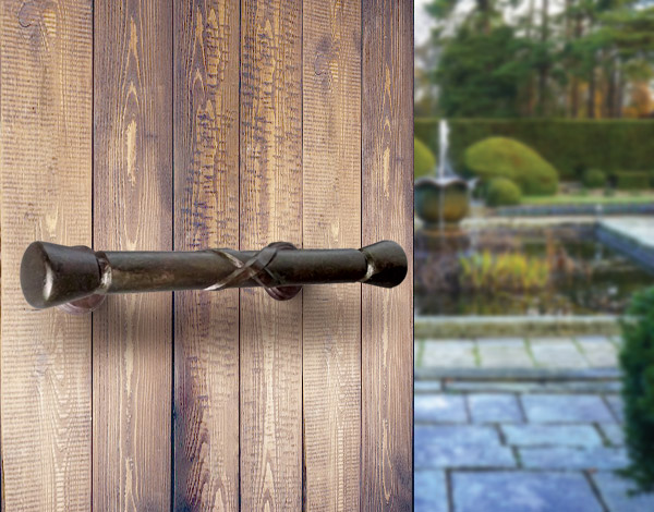 staart Bij naam goedkeuren bronzen deurgreep landelijk cottage voordeur buiten